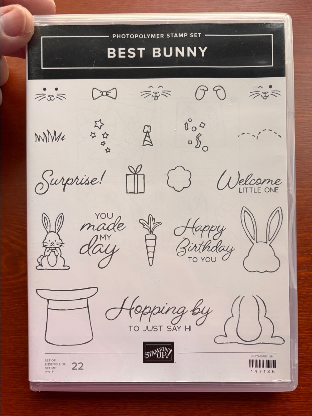 Stampin' Up! Best Bunny Photopolymer Stamp Set with Multiple Sentiments NEW
